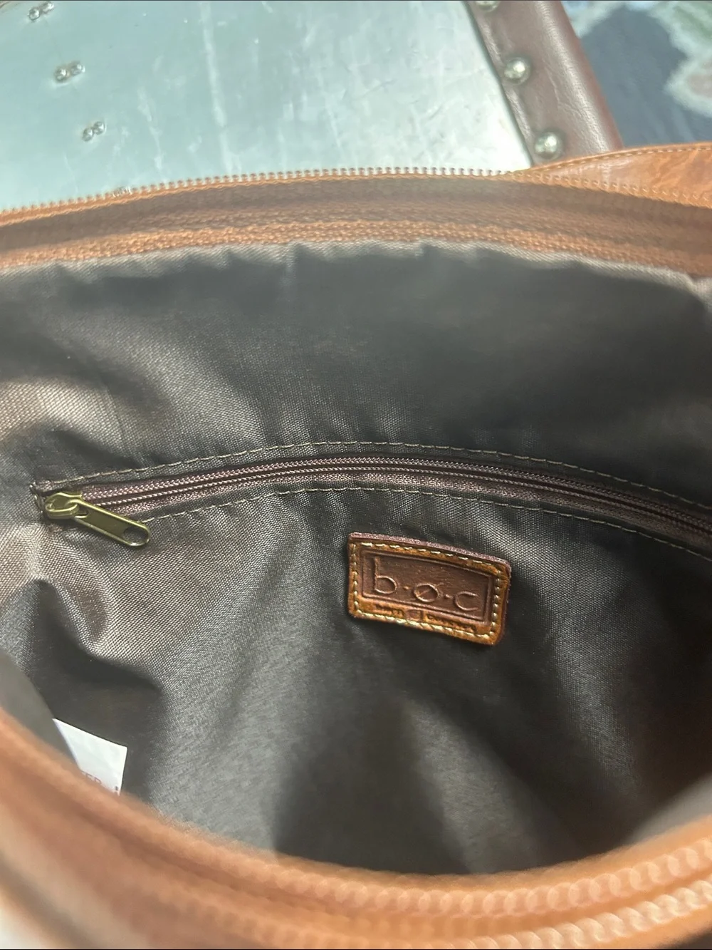 b.o.c. Chestnut Brown Faux-Leather Crossbody Bag - Picture 7 of 14